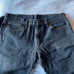 J crew dark jeans size 34x32 slim straight